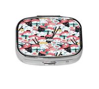 Pastillero, pastillero organizador de medicinas, pastillero de viaje, organizador de pastillas, soporte para pastillas,Multitud de sushi kawaii