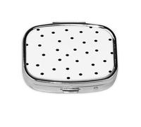 Pastillero, pastillero organizador de medicinas, pastillero de viaje, organizador de pastillas, soporte para pastillas,Patrón De Puntos Estampado En Blanco Y Negro