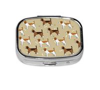 Pastillero, pastillero organizador de medicinas, pastillero de viaje, organizador de pastillas, soporte para pastillas,Animal mascota beagle inteligente lindo de dibujos animados