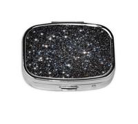 Pastillero, pastillero organizador de medicinas, pastillero de viaje, organizador de pastillas, soporte para pastillas,Brillo Galaxy Impreso No Brillo Real