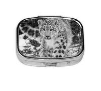 Pastillero, pastillero organizador de medicinas, pastillero de viaje, organizador de pastillas, soporte para pastillas,Leopardo de nieve
