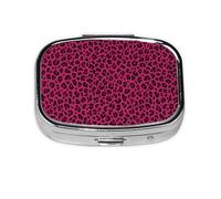 Pastillero, pastillero organizador de medicinas, pastillero de viaje, organizador de pastillas, soporte para pastillas,Love Leopard Estampado de leopardo en rosa fuerte