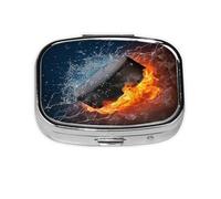 Pastillero, pastillero organizador de medicinas, pastillero de viaje, organizador de pastillas, soporte para pastillas,Fuego de hockey sobre hielo