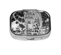 Pastillero, pastillero organizador de medicinas, pastillero de viaje, organizador de pastillas, soporte para pastillas,Leopardo de nieve