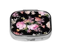 Pastillero, pastillero organizador de medicinas, pastillero de viaje, organizador de pastillas, soporte para pastillas,Rosas Rosadas Vintage En La Naturaleza Rosa