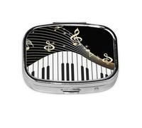 Pastillero, pastillero organizador de medicinas, pastillero de viaje, organizador de pastillas, soporte para pastillas,Nota musical del teclado del piano