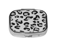 Pastillero, pastillero organizador de medicinas, pastillero de viaje, organizador de pastillas, soporte para pastillas,Estampado de leopardo blanco y negro