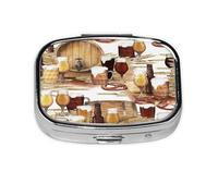 Pastillero, pastillero organizador de medicinas, pastillero de viaje, organizador de pastillas, soporte para pastillas,Barril de cerveza y vino