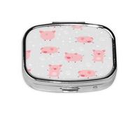 Pastillero, pastillero organizador de medicinas, pastillero de viaje, organizador de pastillas, soporte para pastillas,Cerditos lindos alegres