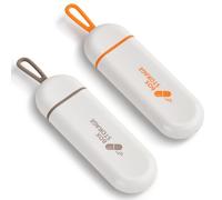 Pastillero, pastillero, pastillero pequeño para vitaminas, medicamentos, píldoras, buen rendimiento de sellado, preservación de propiedades medicinales (2 paquetes)