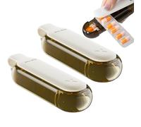 Pastillero - Pastillero portátil, caja de almacenamiento de píldoras, 2 piezas, dispensador compacto sellado, dispensador semanal de píldoras para viajes, hogar, día, noche, hombres, mujeres, familia