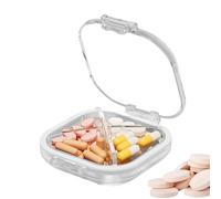 Pastillero - Pastillero Portátil | De Suplementos Para El Almacenamiento De Silicona Suave | Pequeña De De Pescado Con Cierre De Seguridad De Viaje Para Bolso