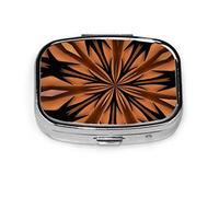 Pastillero patrón estrella estructura abstracta negro pastillero para bolsillo o monedero lindo pequeño pastillero contenedor viaje pastillero organizador