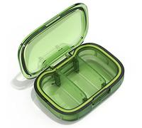 Pastillero pequeño de 3 compartimentos, a prueba de humedad, organizador de píldoras de viaje para bolso de bolsillo, caja de vitaminas para medicina portátil diaria, caja de aceite de pescado, caja