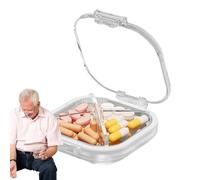 Pastillero pequeño de silicona, pastillero compacto diario, 3.5 x 3.3 x 1 pulgadas, suplemento de silicona suave portátil, cierre de seguridad para bolsillo, almacenamiento de bolso, pastillas de