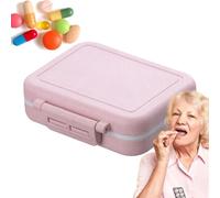 Pastillero pequeño organizador de viaje | Pastillero portátil de bolsillo con 3 compartimentos | Pastillero diario resistente a la humedad 3 veces al día para suplementos alimenticios, de