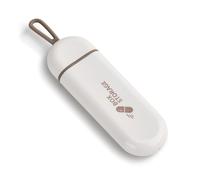 Pastillero pequeño para viajes, pastillero para vitaminas, medicamentos, píldoras, buen rendimiento de sellado, conservación de propiedades medicinales. (blanco gris)