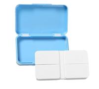 Pastillero pequeño - Pastillero de viaje pequeño | Pastillero de viaje | 4 compartimentos organizadores personales de pastillas | Caja de suplementos a prueba de humedad, soporte de medicina portátil