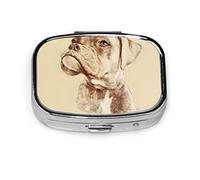 Pastillero pintado silencioso lindo Animal de dibujos animados perro pastillero para bolsillo o monedero lindo pequeño contenedor de pastillas organizador de pastillas de viaje