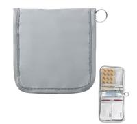 Pastillero plegable para medicamentos, de medicina multifuncional para viajes, bolsas de píldoras con cremallera para almacenamiento de cosméticos, pintalabios y objetos pequeños