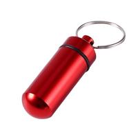 Pastillero - Porta Llavero | Mini Pastilleros Portátiles Para Viajes, De Pastillas De Metal De Aluminio Impermeable Para Bolso, 1 Paquete De Botella Pequeña De Medicina Hermética, Negro Y Platead