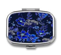 Pastillero portátil Blue Shore Flora para organizar pastillas de viaje, pastilleros para bolsillo de bolso