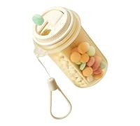 Pastillero portátil, clasificadora hermética antihumedad, con cordón, pastillero hermético de 4 compartimentos | para niños hombres mujeres bolso bolsillo casa coche trabajo mañana tarde noche
