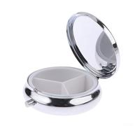 Pastillero portátil compacto para guardar medicamentos y joyas, hecho de plástico resistente con un práctico diseño de compartimento para un acceso sin esfuerzo (B)