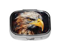 Pastillero portátil con estampado de águila, organizador para bolso, bolsillo, regalos de viaje