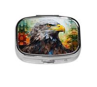 Pastillero portátil con estampado de águila, organizador para bolso, bolsillo, regalos de viaje