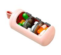 Pastillero portátil de 3 rejillas organizador de almacenamiento versátil resistente a la humedad para pacientes ancianos suministros de comida regalo viaje pastillero