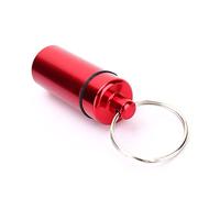 Pastillero portátil de viaje, mini llavero de aluminio azul, caja de almacenamiento de píldoras para tableta