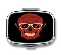 Pastillero Portátil Funny Candy Red Compartimentos De La Caja De Pastillas 2 Con El Regalo Único A De Humedad De La Caja De Almacenamiento Del Dispensador Del