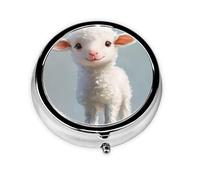 Pastillero portátil Gentle Lamb, pastillero de 3 compartimentos, se puede poner en la cartera, bolsillo, ligero y cómodo, mini pastillero redondo