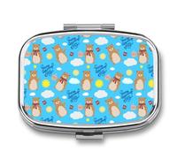 Pastillero portátil Happy Groundhog Day para organizar pastillas de viaje, pastilleros para bolsillo de bolso