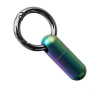 Pastillero portátil impermeable, llavero de aleación Ti para senderismo y camping (colorido)