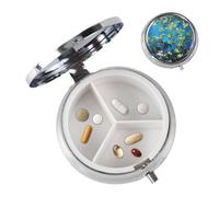 Pastillero Portátil - Organizador de Pastillas para Viaje con 3 Compartimentos - Contenedor de Suplementos para Gimnasio, Viajes de Negocios y Escapadas