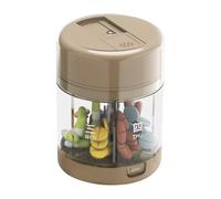 Pastillero portátil, organizador de viaje, pastillero de 7 días, 1.97 x 1.97 x 2.76 pulgadas, cortador integrado, almacenamiento de bolsillo compacto, contenedor azul, para bolso, camping, familia