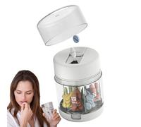 Pastillero portátil, organizador de viaje, pastillero de 7 días, 1.97 x 1.97 x 2.76 pulgadas, cortador integrado, almacenamiento de bolsillo compacto, contenedor azul, para bolso, camping, familia