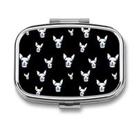 Pastillero portátil para perro chihuahua, organizador de pastillas, pastillero de viaje, pastillero para bolsillo