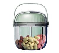 Pastillero portátil,Pastillero - Pastillero semanal portátil impermeable de bolsillo dispensador de pastillero con asa para billetera Contenedor de compartimentos de aceite de pescado de