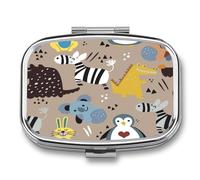 Pastillero Portátil Pingüino Koala Lindo Animal Compartimentos De La Caja De Pastillas 2 Con El Regalo Único A De Humedad De La Caja De Almacenamiento Del Dispensador Del