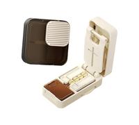 Pastillero portátil resistente con 4 secciones de almacenamiento para dosificación precisa, dispensador portátil de medicamentos, organizador de medicamentos apto para viajes