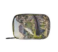 Pastillero portátil semanal con cremallera, 7 días, contenedor de pastillas para medicamentos y suplementos, organizador de vitaminas, pastillero de viaje, Glenfinnan, ferrocarril, viaducto, escocia, vapor jacobita