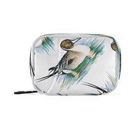 Pastillero portátil semanal con cremallera para 7 días, contenedor de pastillas para medicamentos y suplementos, organizador de vitaminas, pastillero de viaje, patrón colorido, patos salvajes