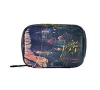 Pastillero portátil semanal con cremallera para 7 días, contenedor de pastillas para medicamentos y suplementos, organizador de vitaminas, pastillero de viaje, jardín de hongos con animales salvajes