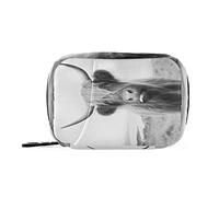 Pastillero portátil semanal con cremallera para 7 días, contenedor de pastillas para medicamentos y suplementos, organizador de vitaminas, pastillero de viaje, color blanco y negro, vaca escocesa de las tierras altas