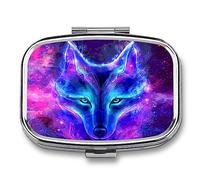 Pastillero portátil The Wolf in A Galaxy, organizador de pastillas, pastillero de viaje, para bolsillo de bolso