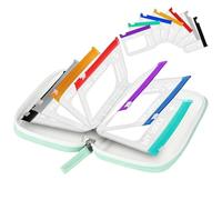 Pastillero | Recipiente de silicona impermeable | 14 compartimentos codificados por colores reutilizables con cremallera | Para hombres mayores mujeres semanalmente por la mañana por la tarde