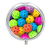 Pastillero redondo con forma de bola, portátil, organizador de vitaminas para medicina, bolsillo